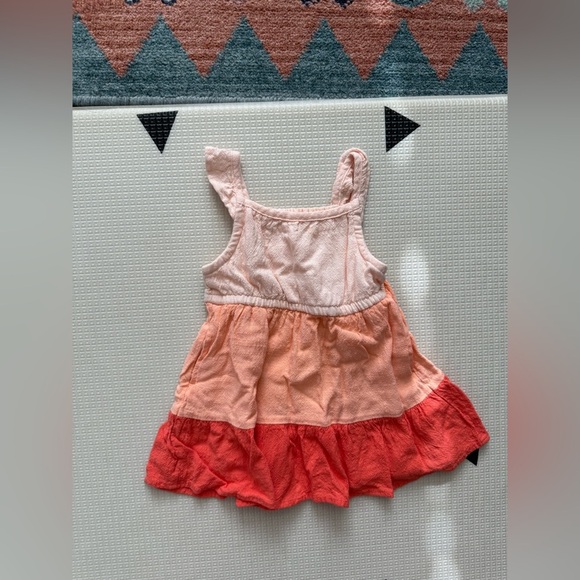 Cat & Jack|Baby girl Colorful Sleeveless Maxi Dress in pink tones•tiered ruffles - Picture 3 of 5